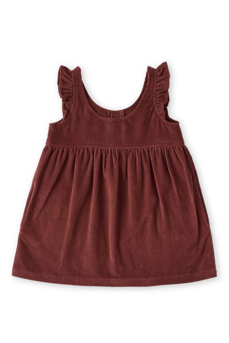 Organic Cotton Corduroy Pinafore Dress, Main, color, MULBERRY