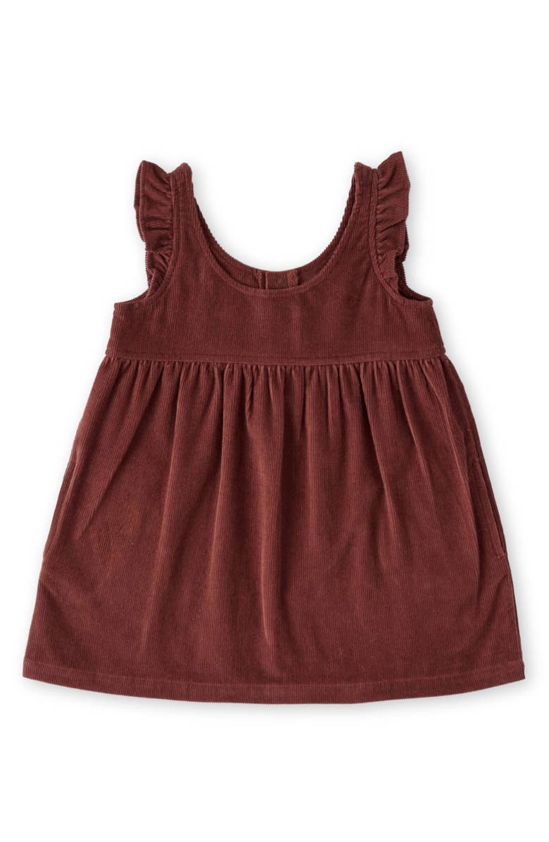 Pehr Organic Cotton Corduroy Pinafore Dress, Main, color, Mulberry