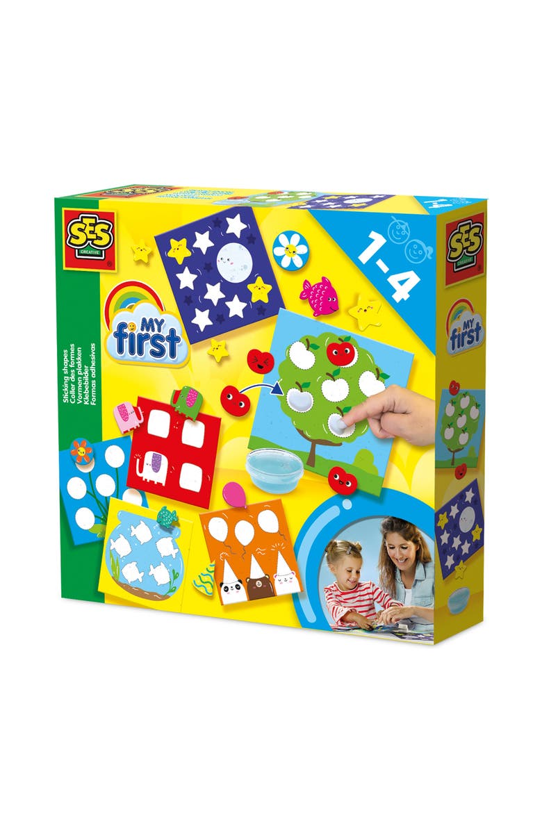 SES Creative My First Sticking Shapes, Shape Placing Activity, Kids 1+, Main, color, Multicolored