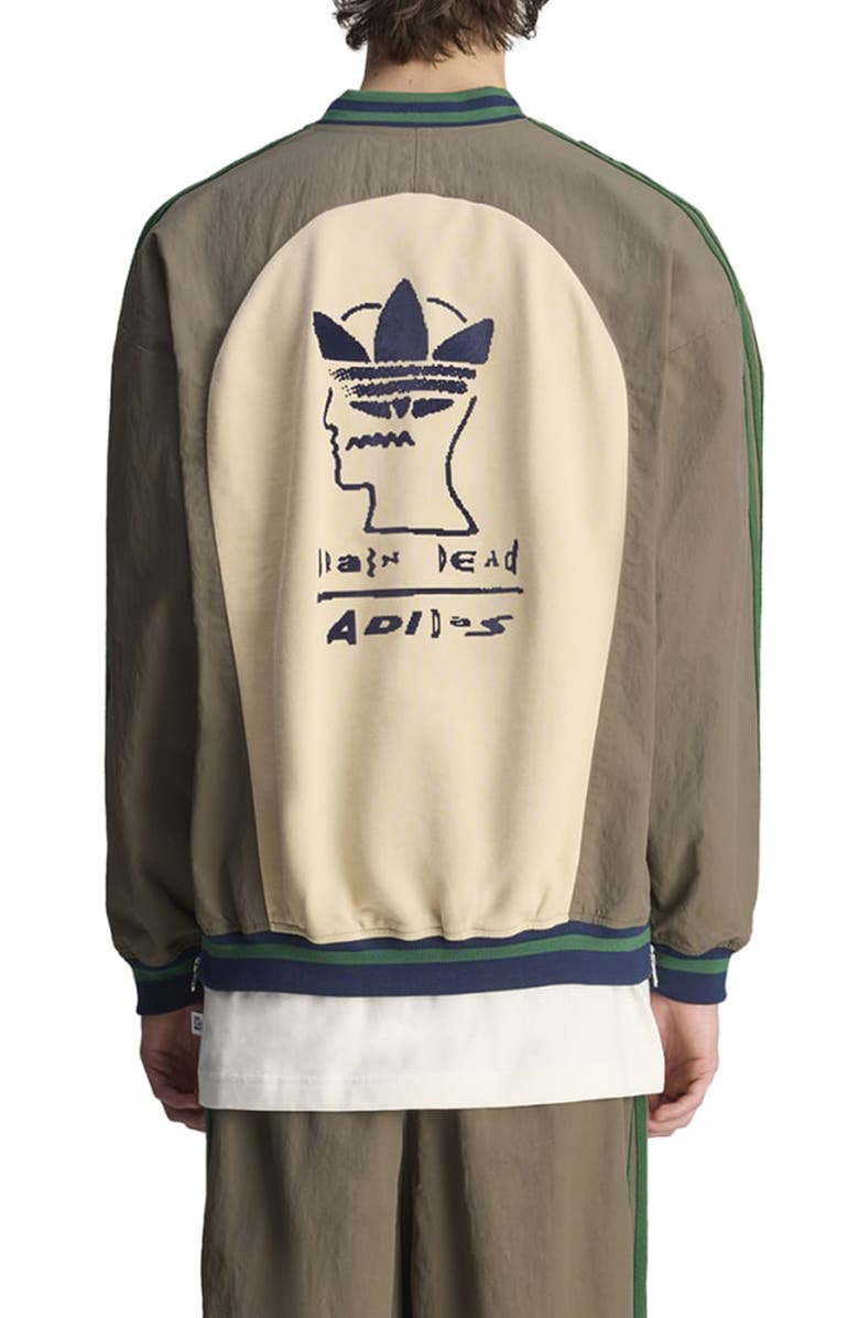 ADIDAS X BRAINDEAD Gender Inclusive Colorblock Graphic Sweatshirt, Alternate, color, Branch