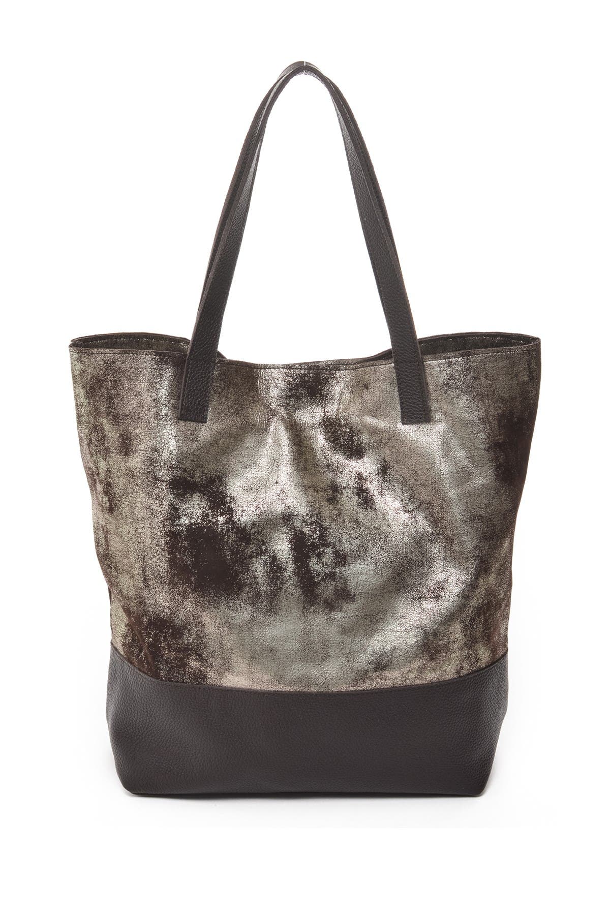 CARLA MANCINI Keria Metallic Leather Tote, Alternate, color, 