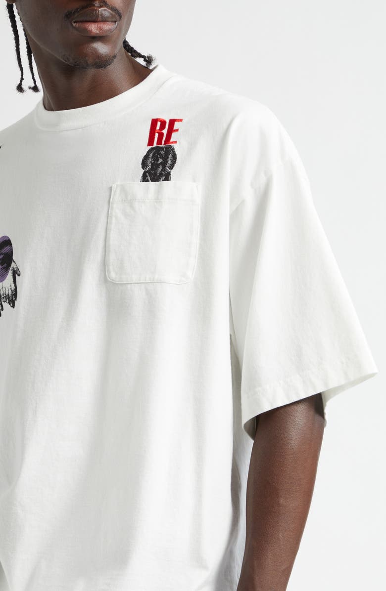 Undercover Oversize Cotton Graphic T-Shirt, Alternate, color, White