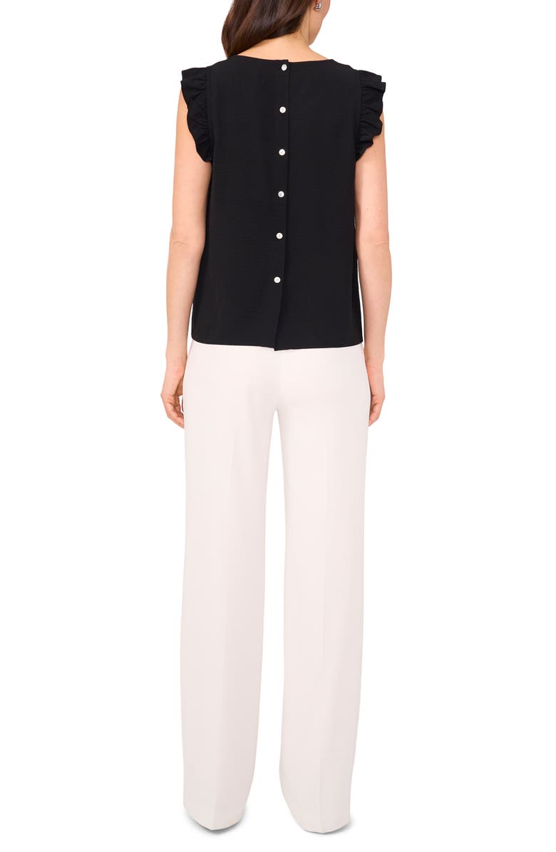 Halogen<sup>®</sup> Textured Ruffle Button Top, Alternate, color, Rich Black