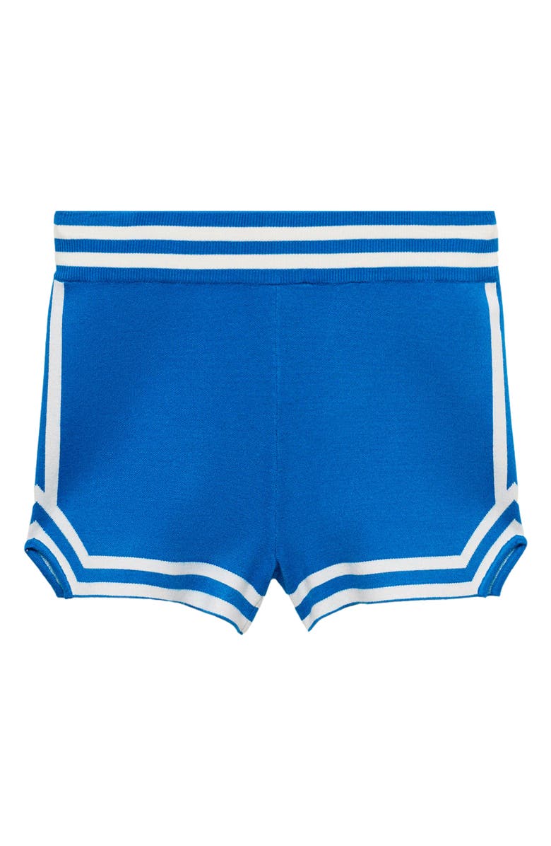 MANGO Stripe Trim Knit Shorts, Alternate, color, 