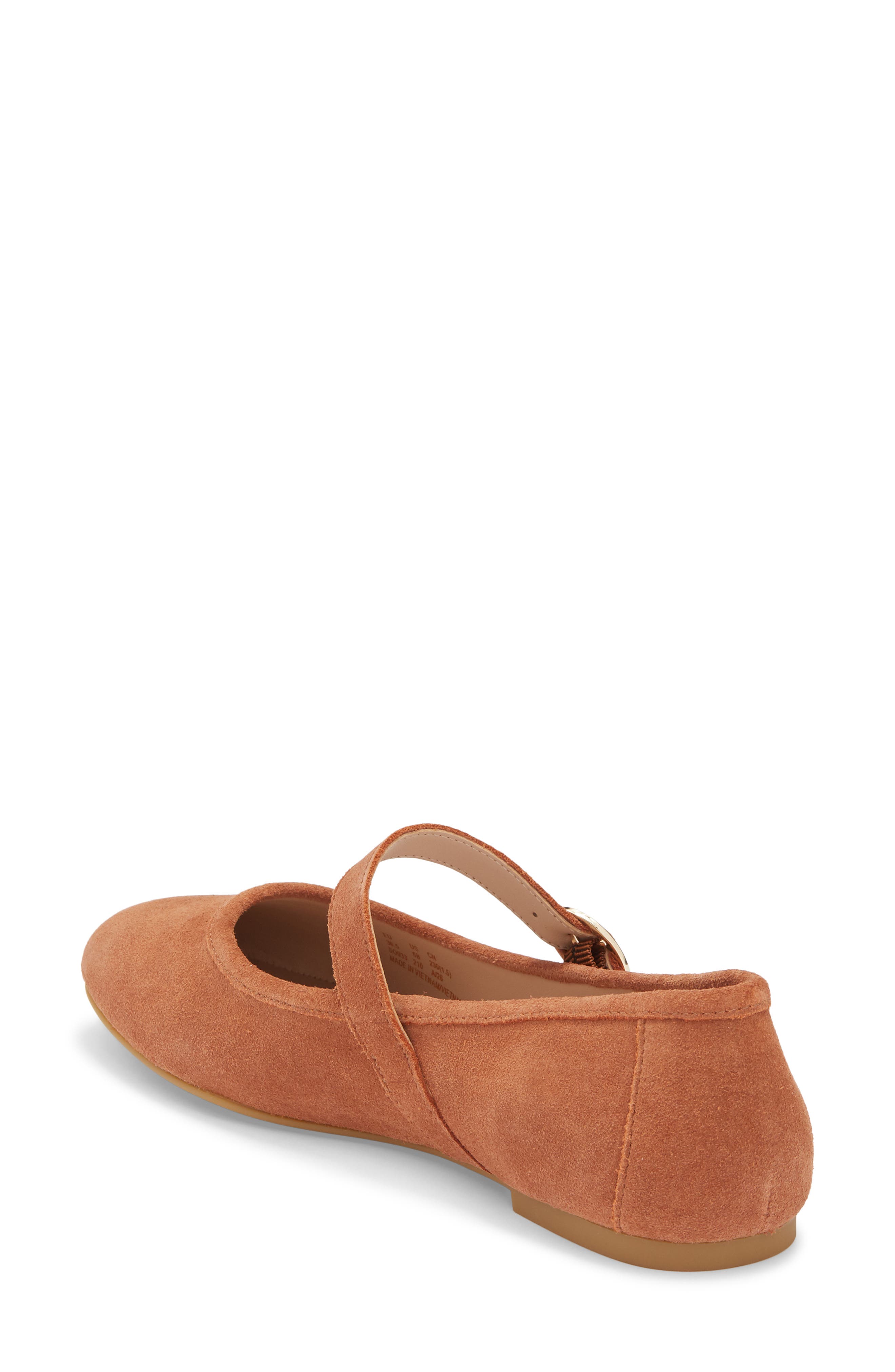 Freya Mary Jane Flat, Alternate, color, SADDLE