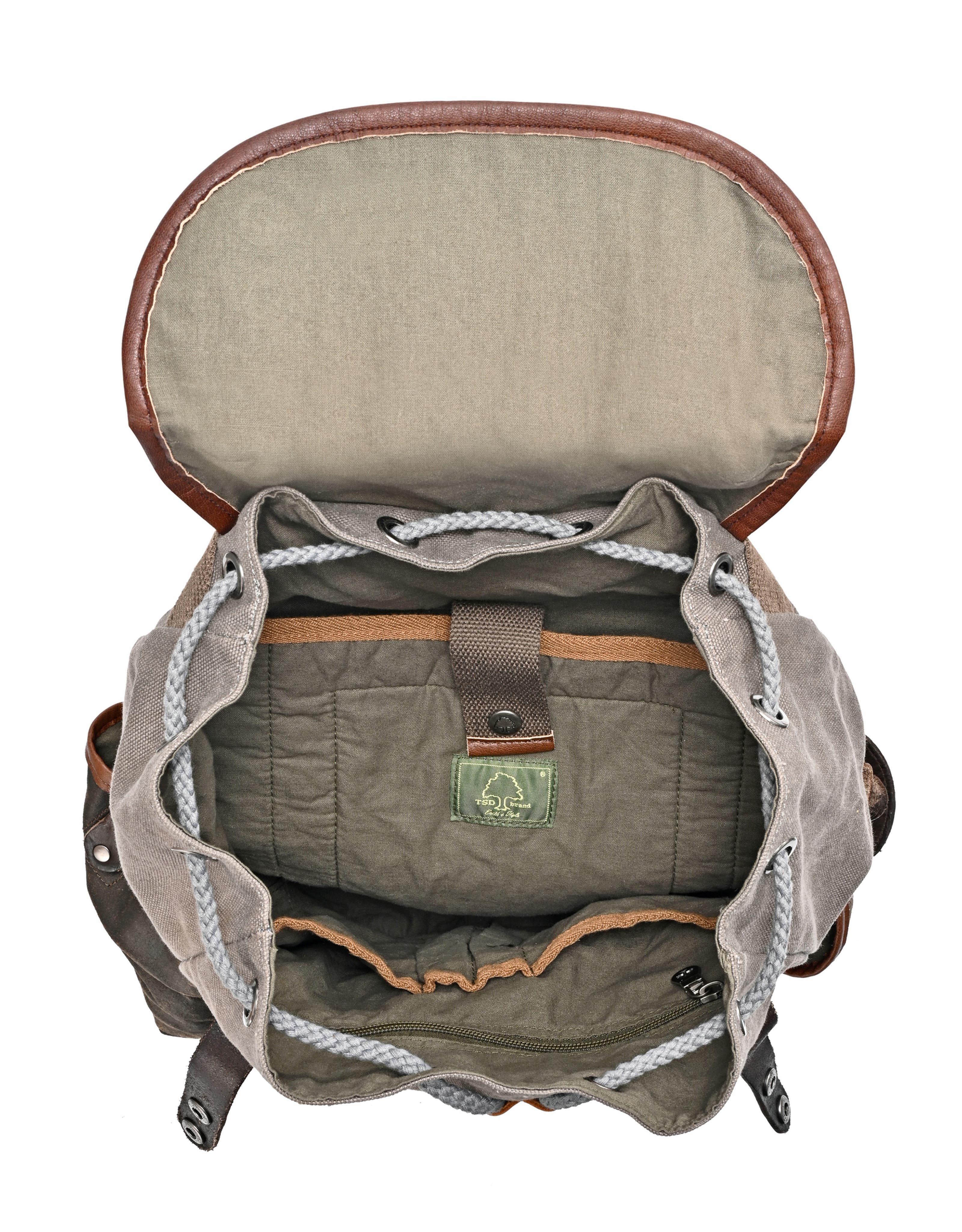 TSD Brand Tapa Two Tone Canvas Drawstring Backpack | Nordstrom