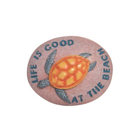 1.75" Resin Pebble At The Beach Turtle