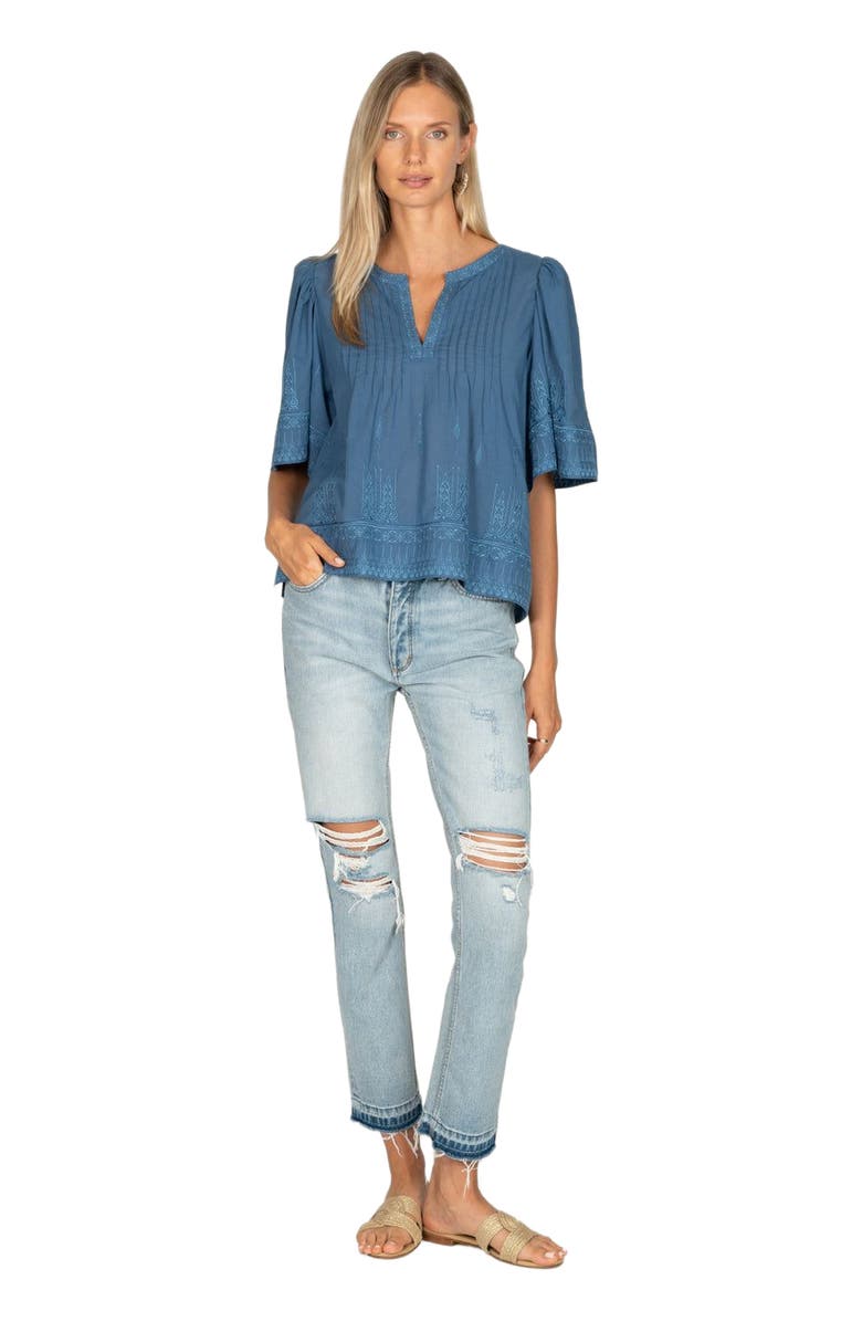 SECRET MISSION Kali Top, Alternate, color, French Blue