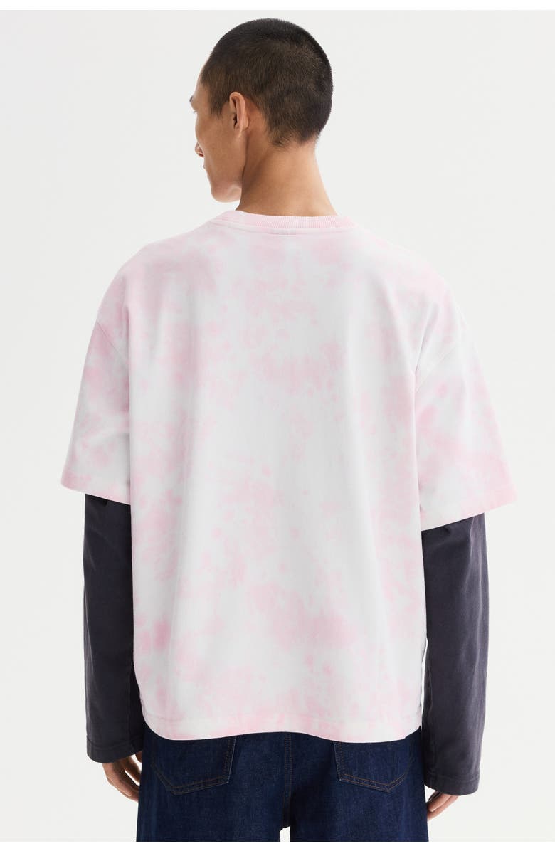 H&M Oversized heat reactive printed t-shirt, Alternate, color, Pink/Just Love