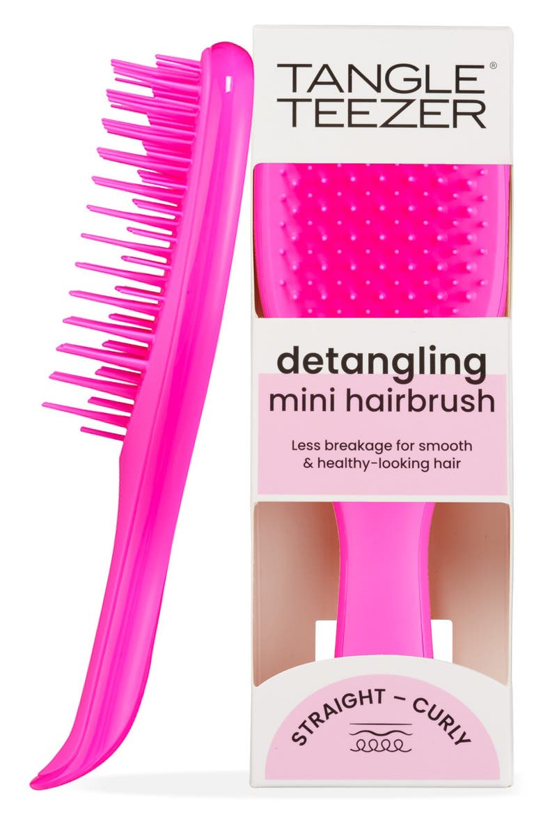 Mini Ultimate Detangling Hairbrush, Main, color, RUNWAY PINK