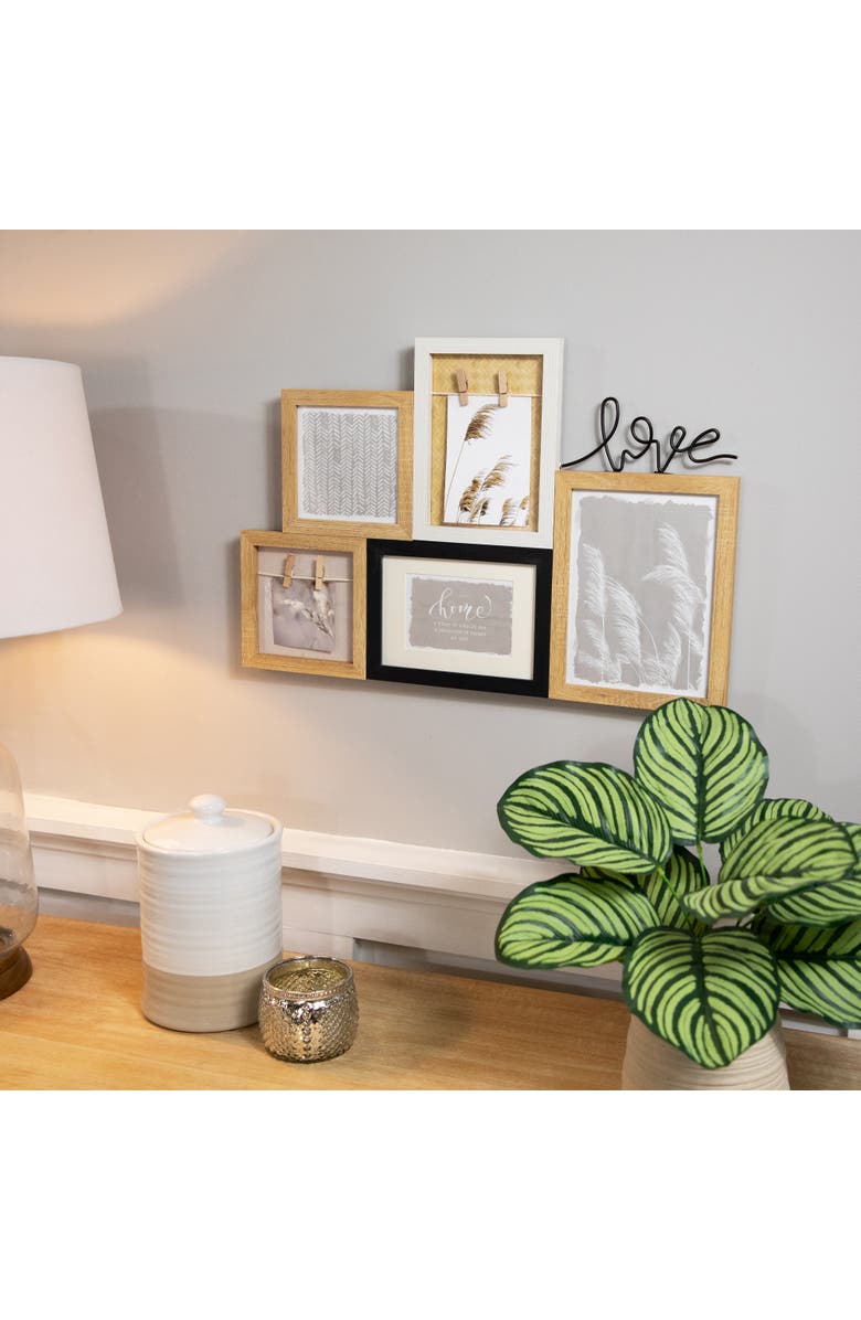 Northlight Wooden "Love" Wall Collage Photo Frame - 20.75" - Beige and Black, Alternate, color, Beige