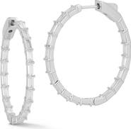 GLAZE JEWELRY Baguette Cubic Zirconia Hoop Earrings