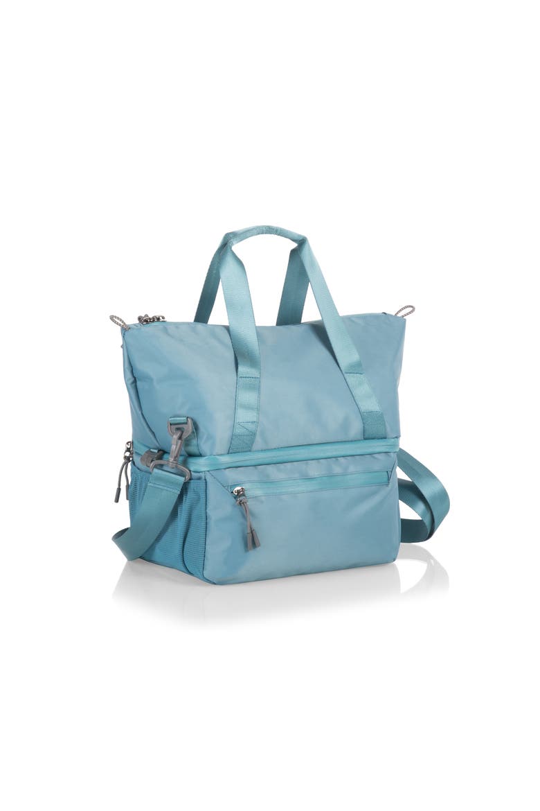 Tarana Recycled Lunch Bag Cooler with Utensils, Alternate, color, Aurora Blue