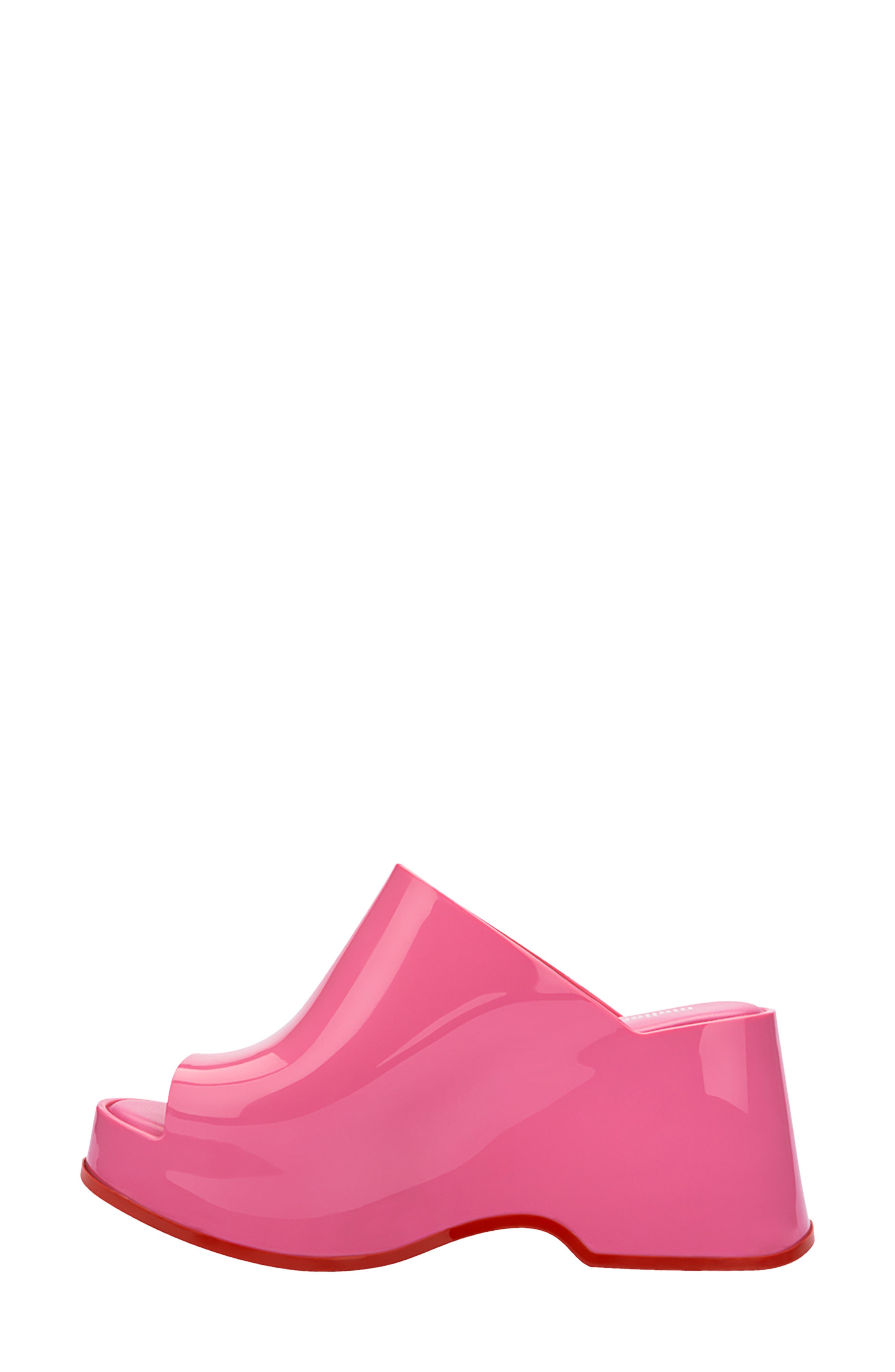 Patty Platform Slide Sandal, Alternate, color, PINK/RED