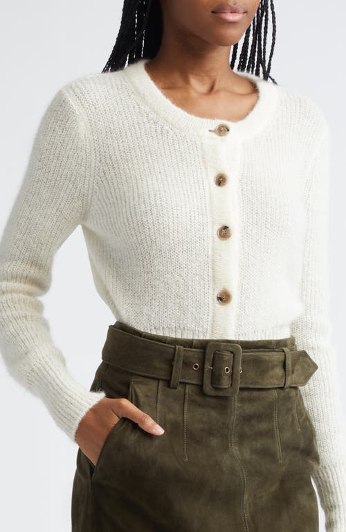 Veronica Beard Gilmour Crop Cardigan In White