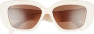 CELINE Triomphe 55mm Rectangular Sunglasses