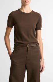 Vince Short Sleeve Wool Blend Sweater