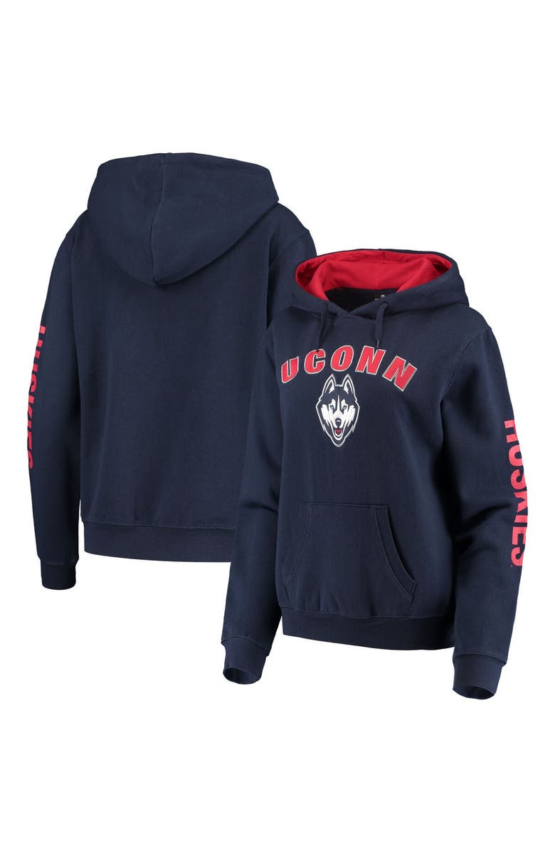 COLOSSEUM Women's Colosseum Navy UConn Huskies Loud and Proud Pullover Hoodie, Main, color, Navy