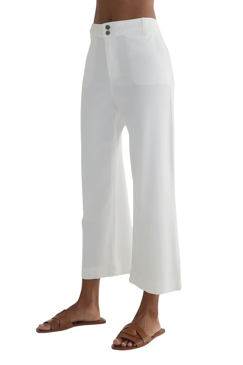 Saige Wide Leg Crop Pants, Alternate, color, WHITE