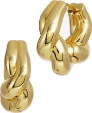 SAVVY CIE JEWELS 14K Gold Freeform Twist Hoop Earrings