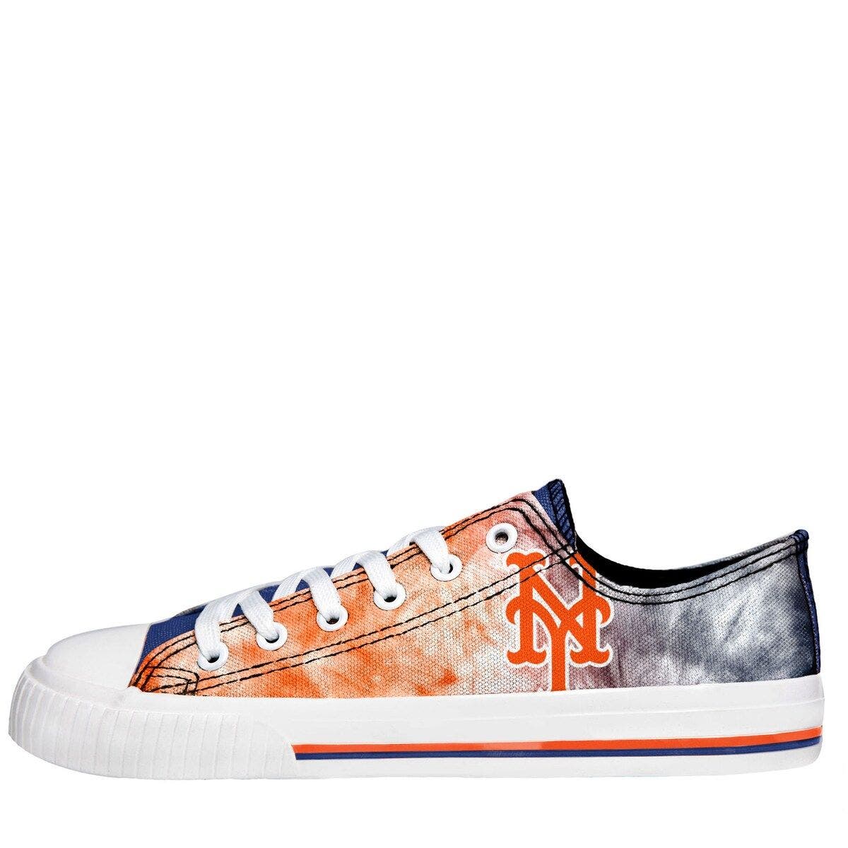 FOCO Women's FOCO New York Mets Big Logo Tie-Dye Canvas Sneakers, Alternate, color, 