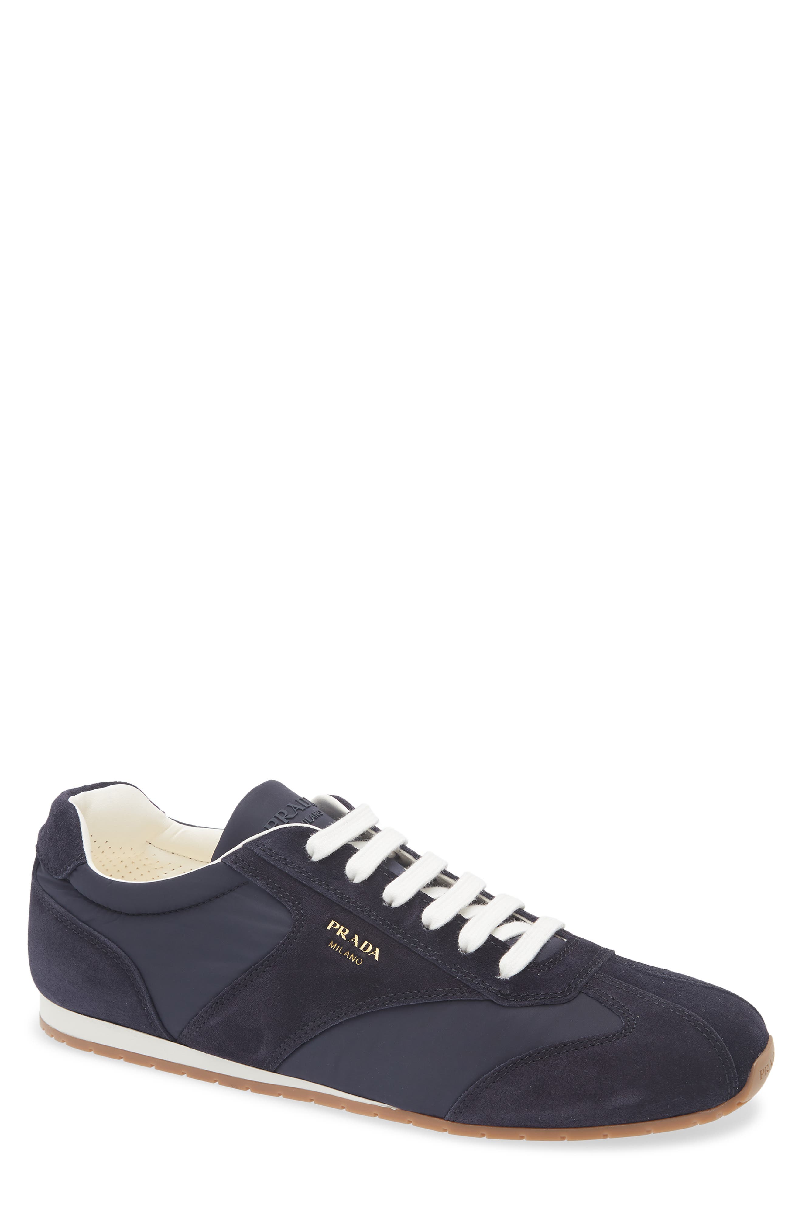 Prada Low Profile Sneaker, Main, color, Blue