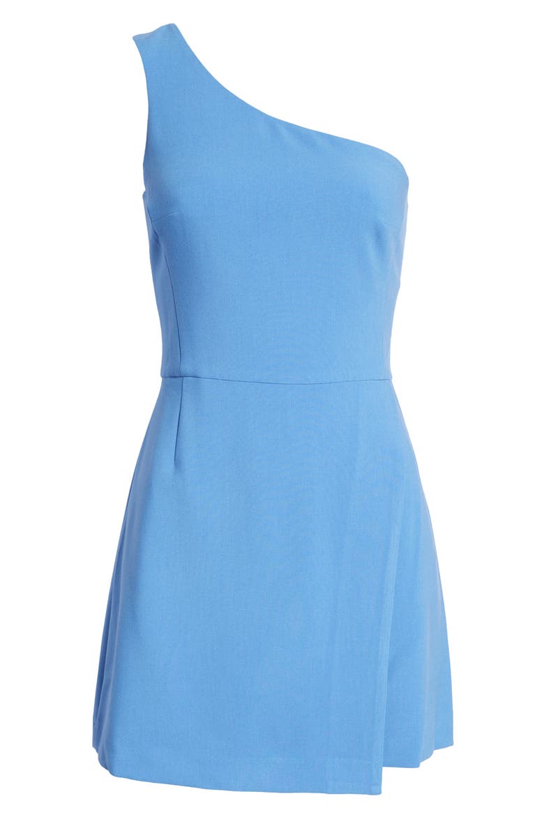 Whisper One-Shoulder Minidress, Alternate, color, CHALK BLUE