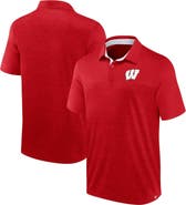 FANATICS Men's Fanatics Branded Heather Red Wisconsin Badgers Classic Homefield Polo