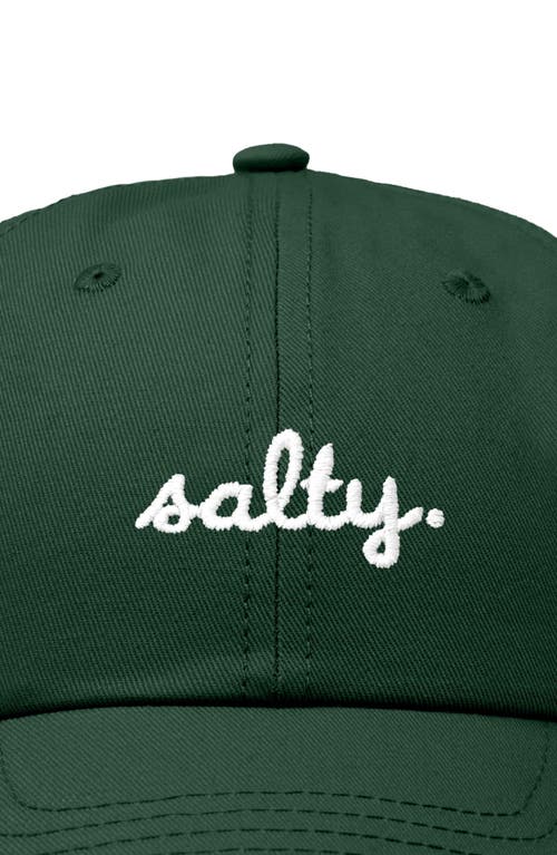 Shop Dalix Salty Embroidered Everyday Hat In Dark Green