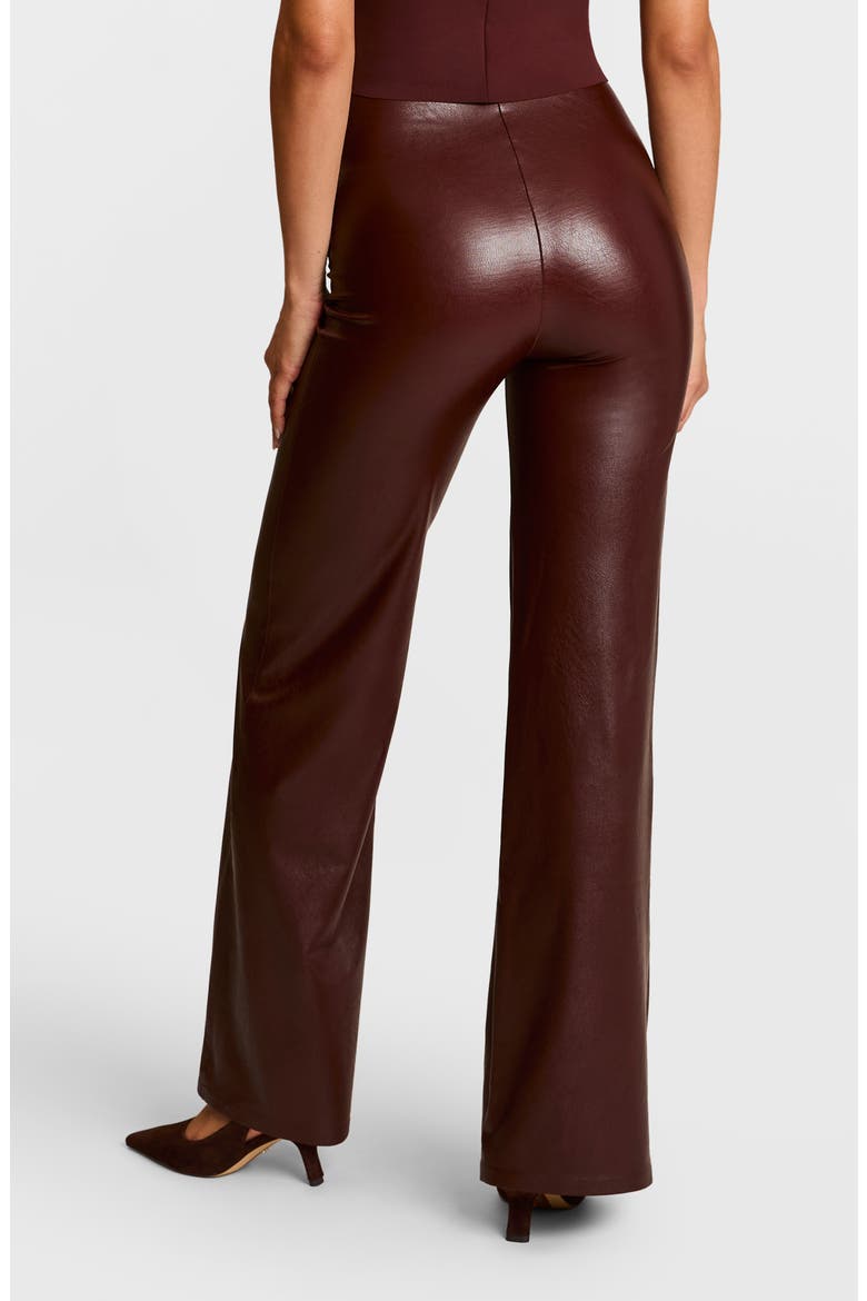Wide Leg Faux Leather Pants, Alternate, color, OXBLOOD