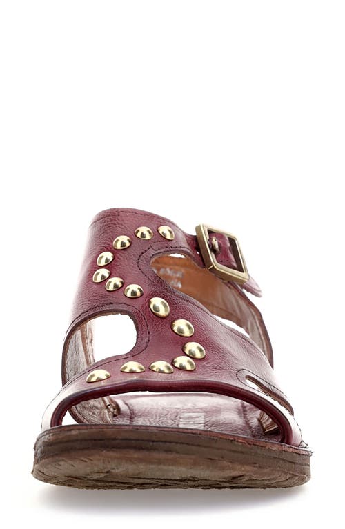 As98 A.s.98 Romy Studded Sandal In Ruby
