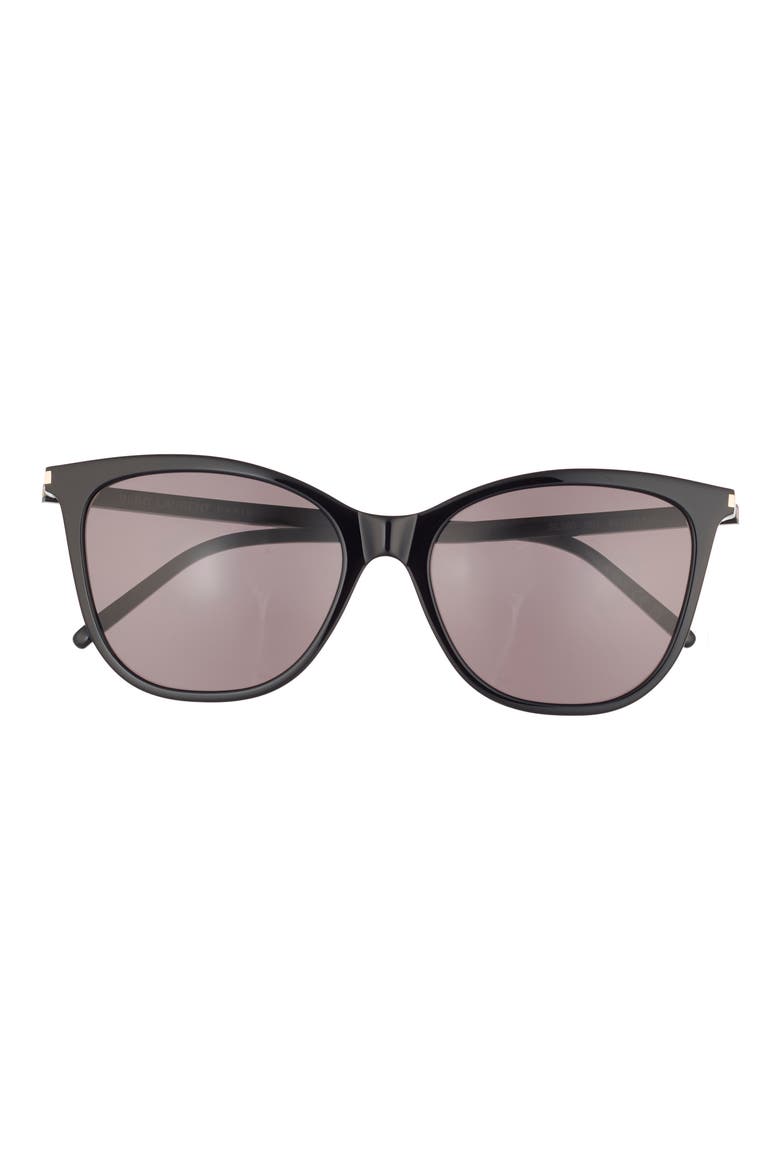 Best 55mm Cat Eye Sunglasses, Main, color, BLACK BLACK BLACK