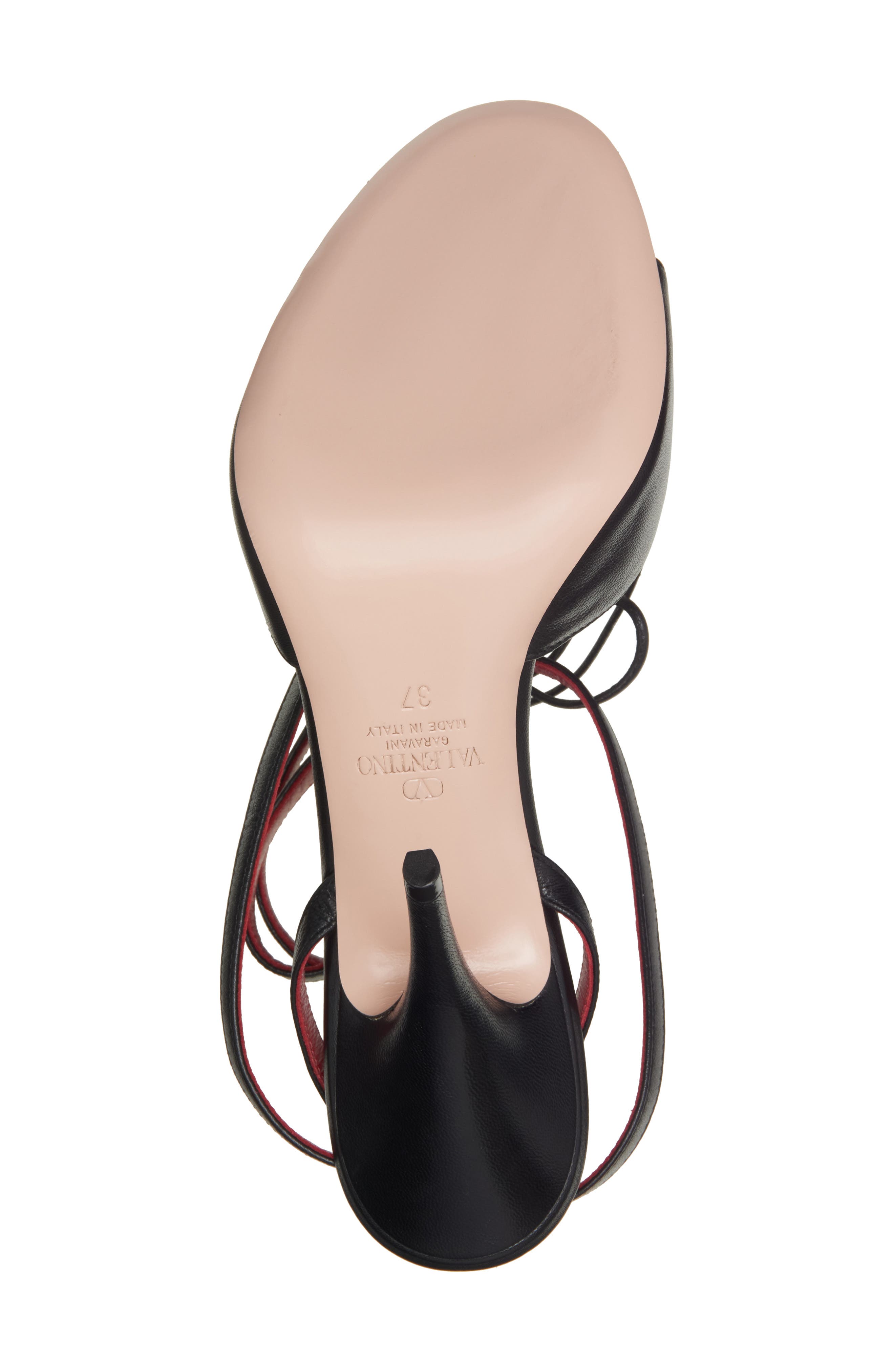 Valentino Garavani Cherryfic Ankle Strap Sandal, Alternate, color, Black