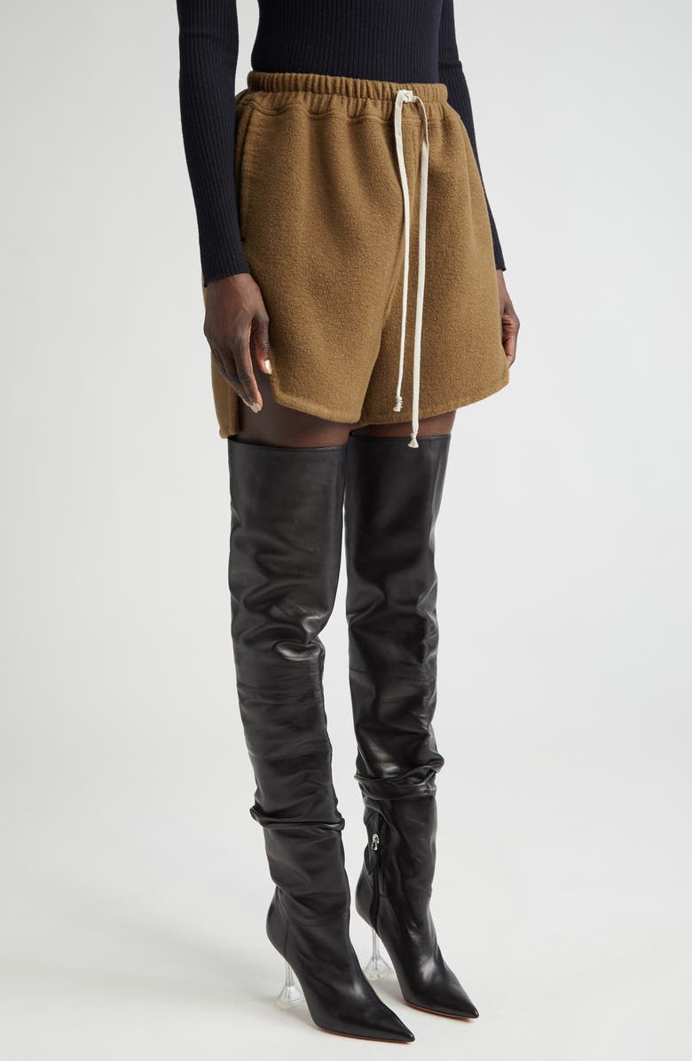 Rick Owens Cashmere Boxer Shorts, Alternate, color, Bean