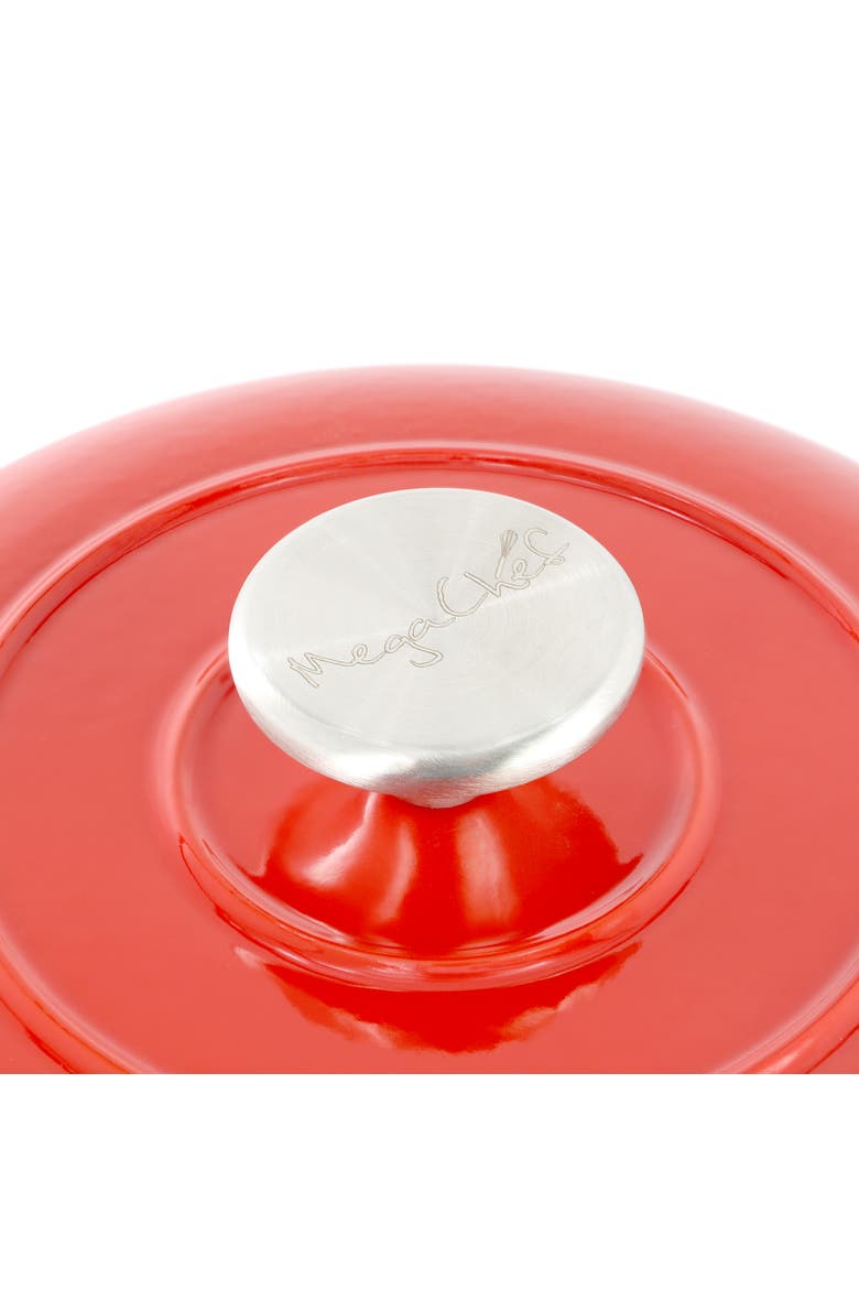 6 Quart Enameled Cast Iron Bread Pot with Baking Mat, Alternate, color, Red