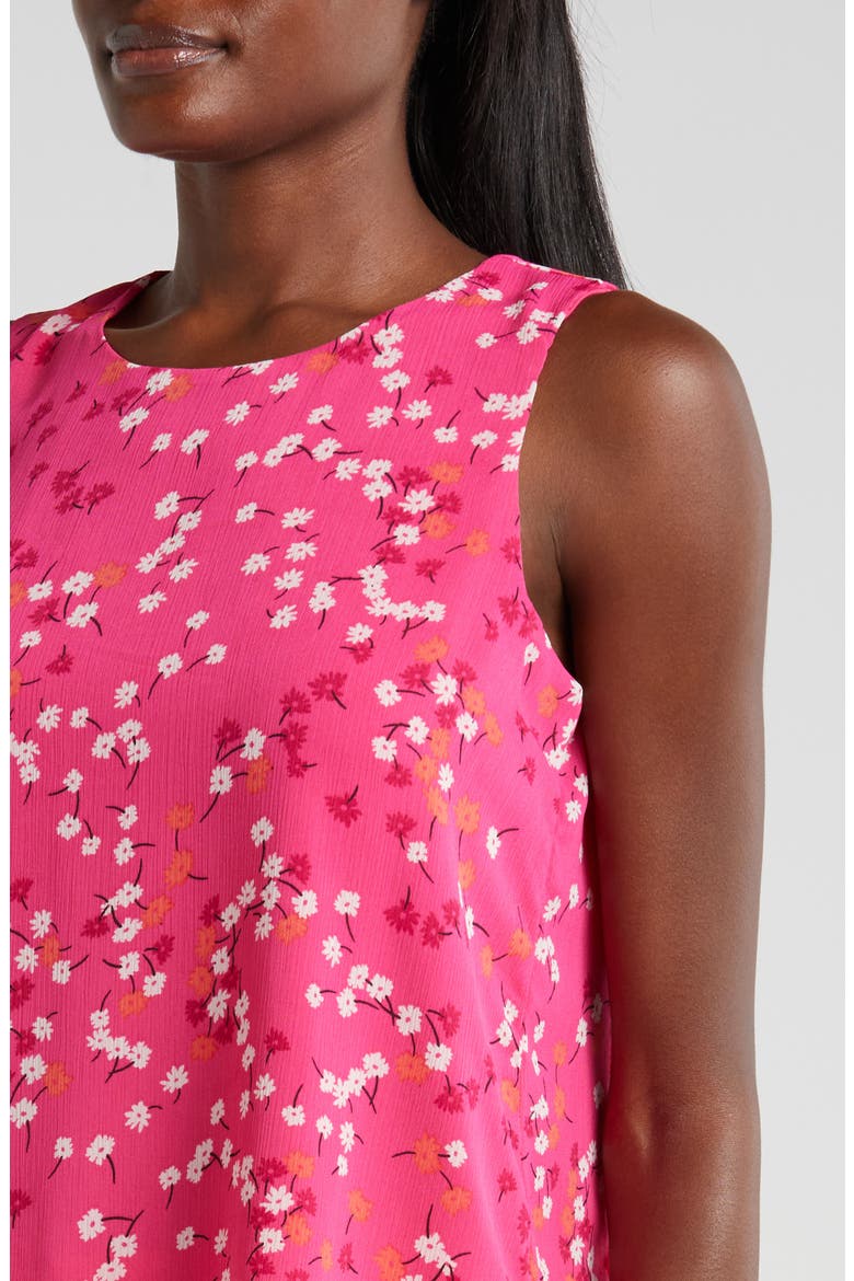 Floral Sleeveless Top, Alternate, color, BRIGHT ROSE