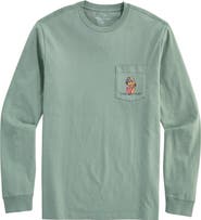 vineyard vines America Dog Graphic Long Sleeve Cotton T-Shirt