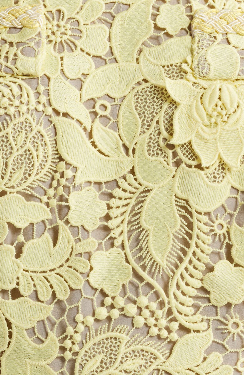Milly Floral Lace Dress, Alternate, color, Yellow