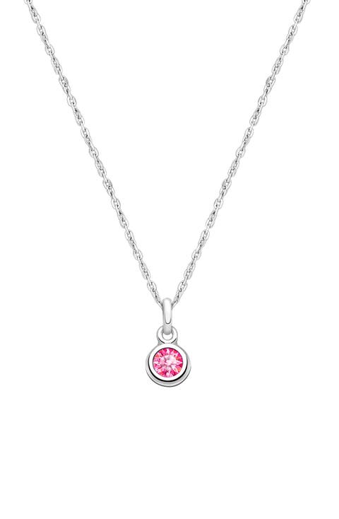 Sterling Silver tB® Birthstone 12-14" Necklace