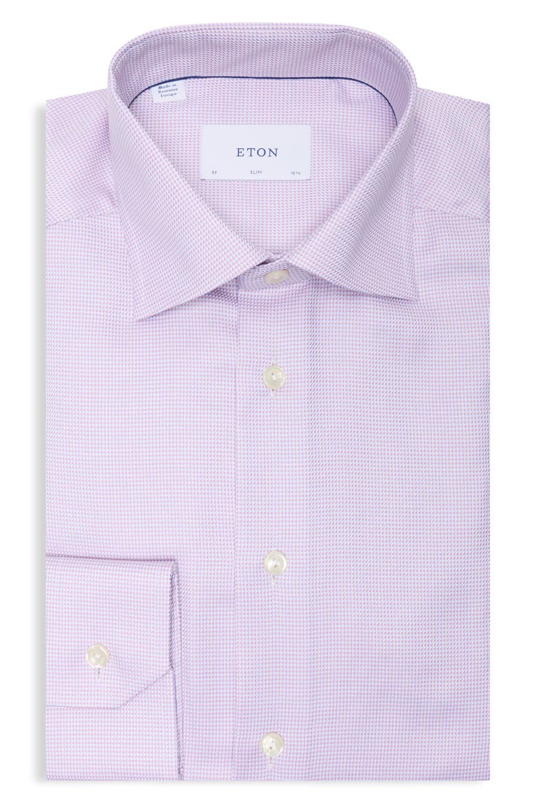 Slim Fit Semi-Solid Twill Shirt, Main, color, MEDIUM PINK