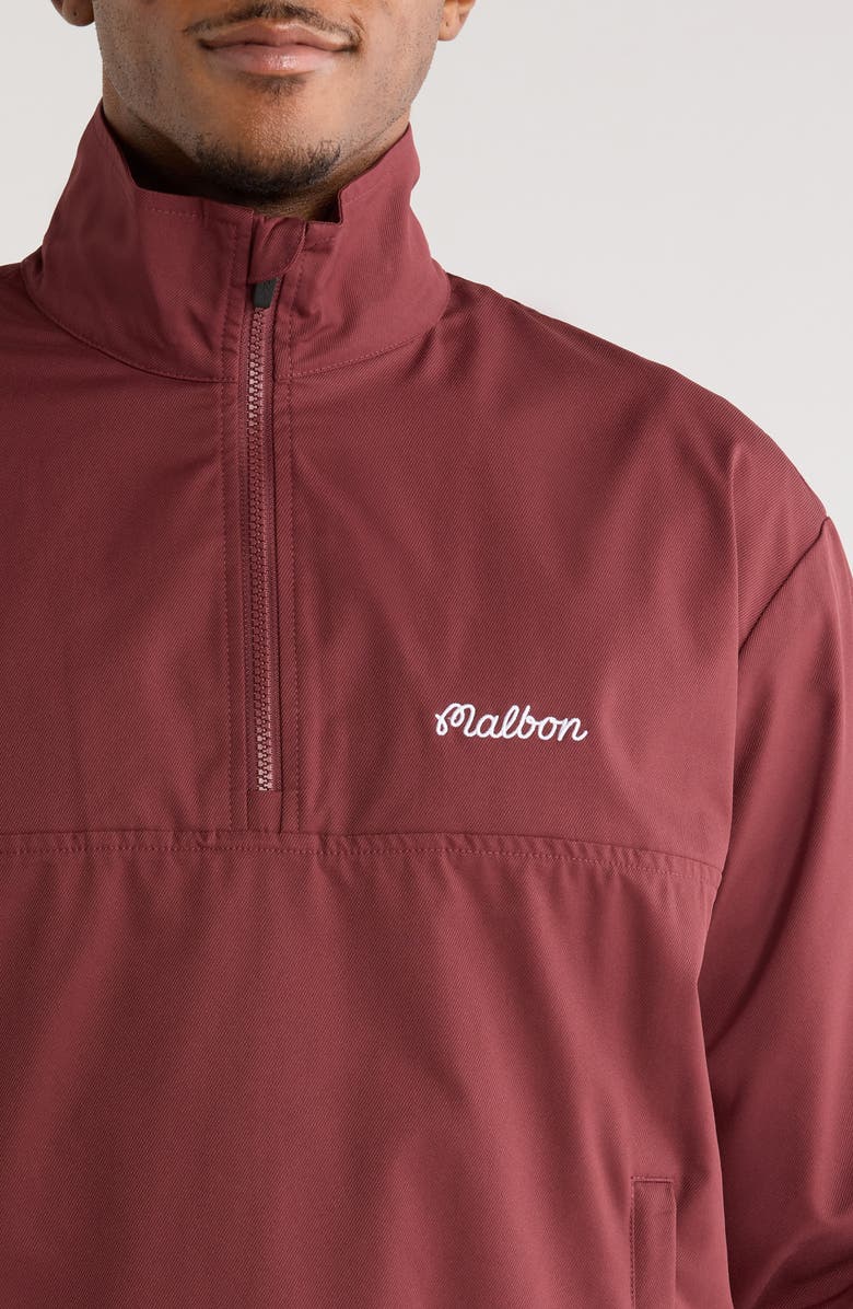Malbon Golf Noah Quarter Zip Pullover, Alternate, color, Red Mahogany