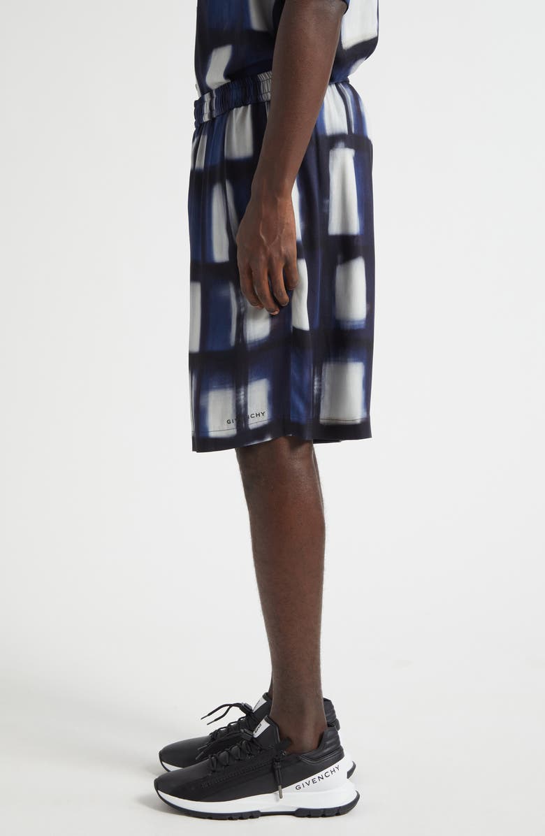 Givenchy Afternoon Light Print Elastic Waist Bermuda Shorts, Alternate, color, Dark Blue
