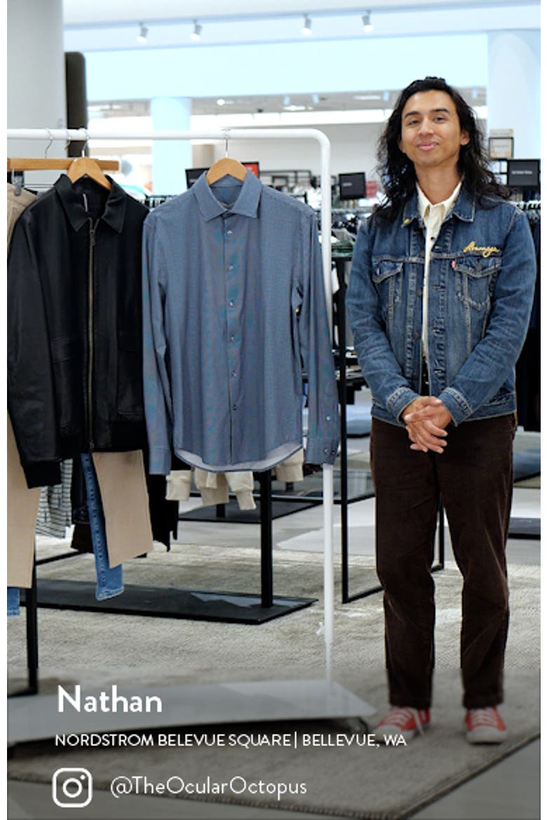James OoohCotton® Micropattern Button-Up Shirt video