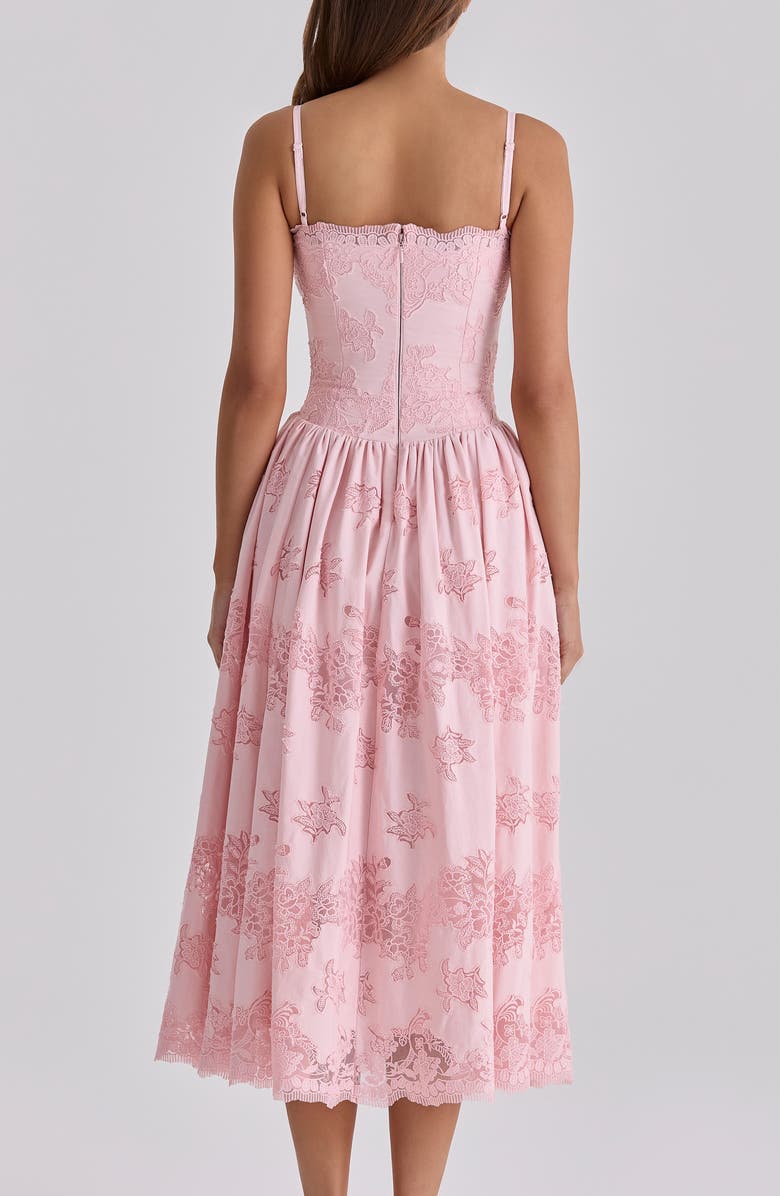 HOUSE OF CB Chloe Broderie Anglaise Party Dress, Alternate, color, Pink