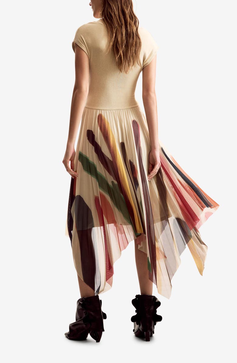 Desigual Handkerchief Hem Dress, Alternate, color, Off White