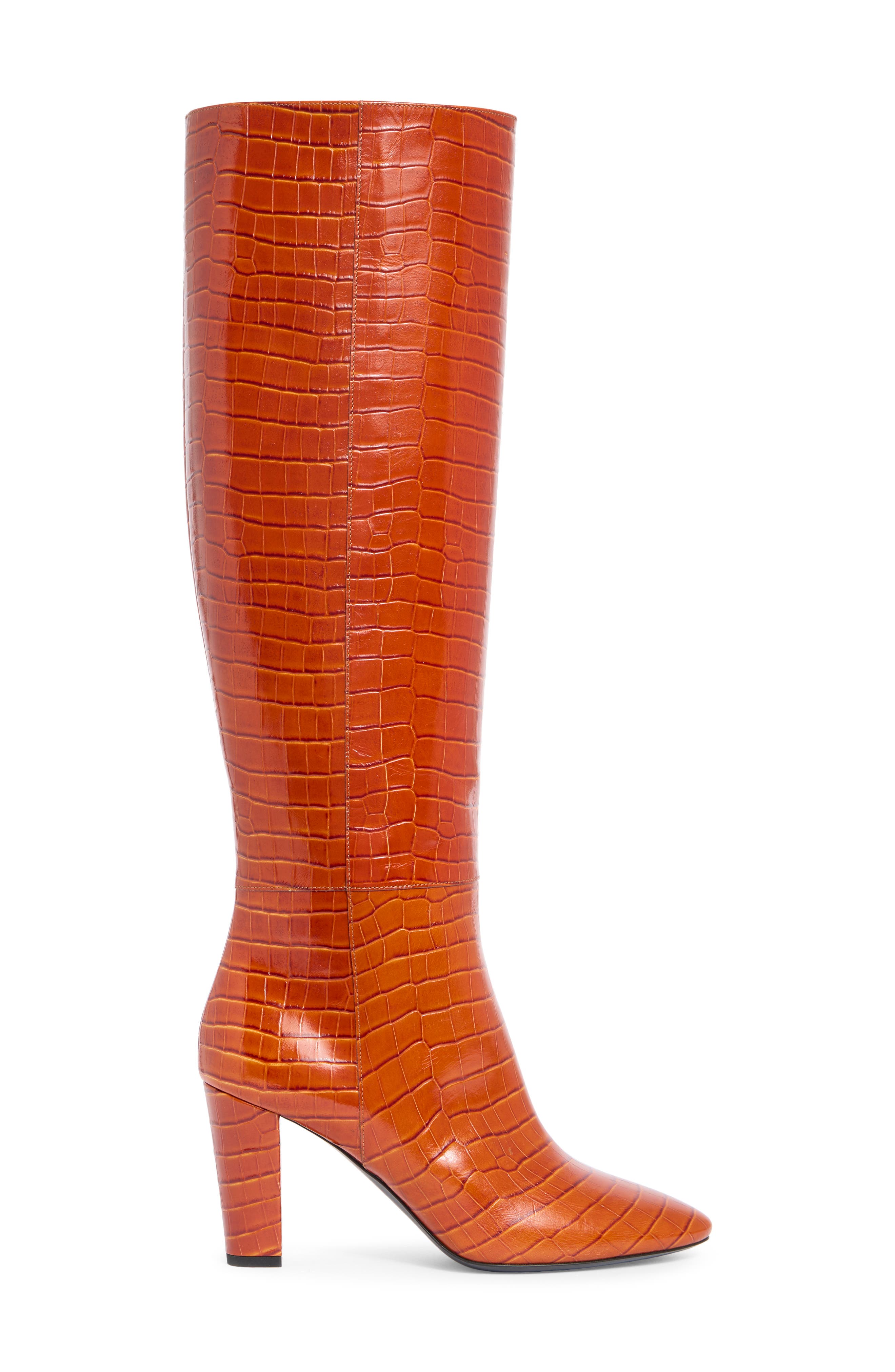 Longchamp Knee High Boot, Alternate, color, Cognac