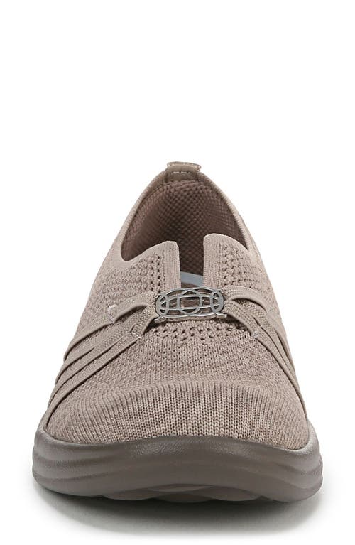 Bzees Women's Niche Knit Washable Slip On Flats In Taupe Knit