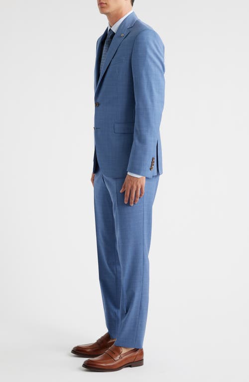 Jack Victor Esprit Light Blue Screen Weave Super 100s Wool Suit In Blue