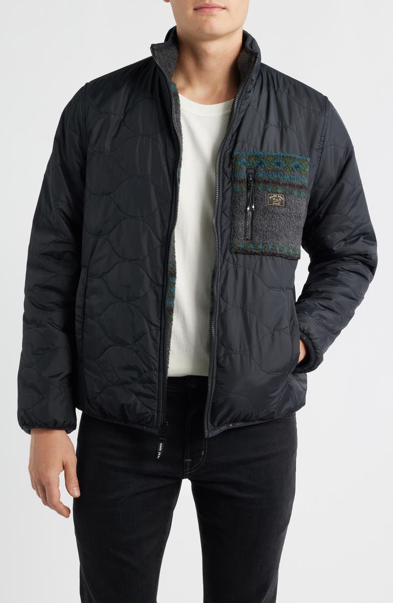 DARK SEAS Los Osos Quilted Jacket, Main, color, Black