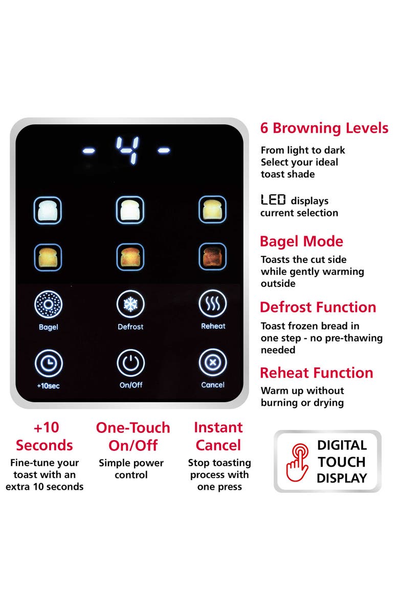 Brentwood Digital Toaster, Alternate, color, Stainless Steel
